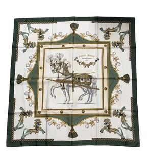 Vintage Hermes "Harnais Francais Empire" Silk Scarf 90, by Hugo Grygkar in 1957